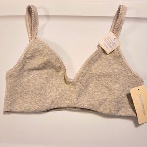 NWT On Gossamer Cabana Cotton Collection Bralette, Size  L